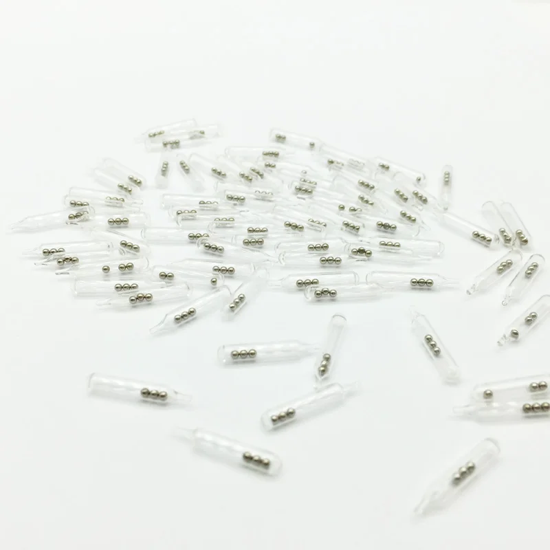 

50pcs 3mm 3 Balls Jig Fishing Lure Glass Rattles Insert Tube Rattles Shake Attract Fly Tie Tying Soft Lure Free shipping