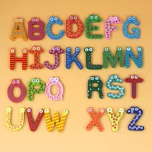 1 компл. 26 алфавит деревянный магнит игрушка головоломка развития интеллекта игрушечные лошадки для детей магнитная стикеры Монтессори образование подарок