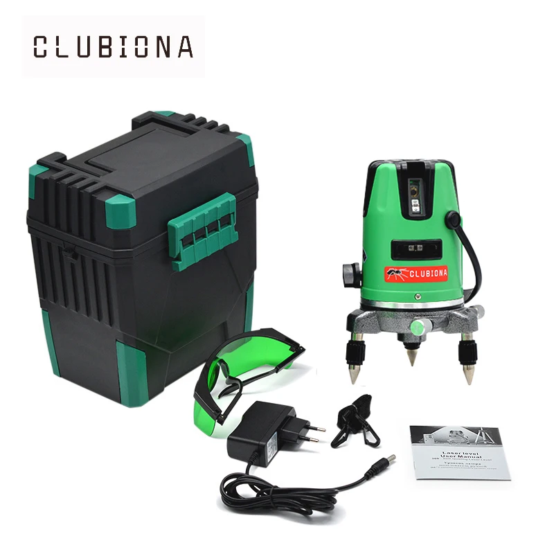

EU plug 2 Lines 1V1H 360 rotary Self-leveling tilt functional Construction Diagnostic-tool GREEN Cross Line Laser