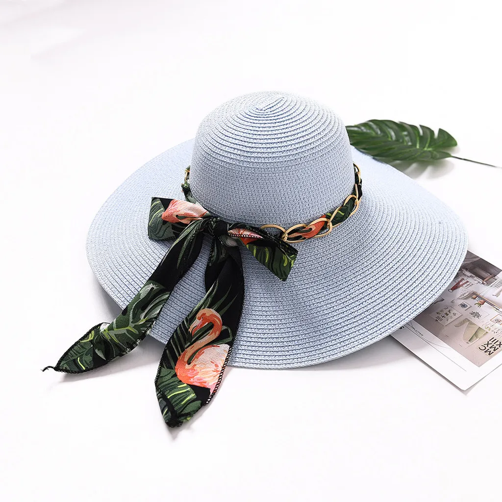Женская летняя соломенная шляпа с широкими полями, складная соломенная летняя пляжная шляпа от солнца, Свадебная Женская Солнцезащитная шляпа