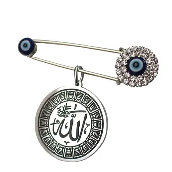 

ZKD muslim islam ALLAH evil eye Turkish Stainless Steel brooch