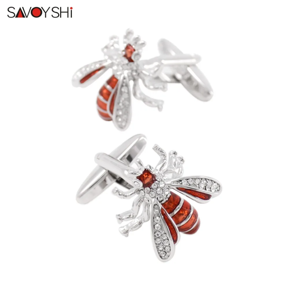 Новейшие запонки SAVOYSHI для мужской рубашки высококачественные с кристаллами в