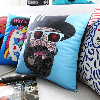 

Free Shipping!Colorful character square throw pillow/almofadas case 45 53 30x50 adult teen kid,cartoon cushion cover home decore