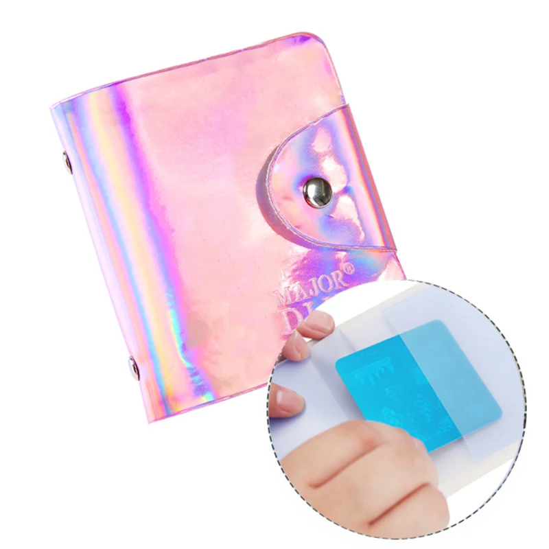 1pcs New 2 Colors 32slots Stamping Plate Holder Nail Art Plates Case Bag Album Storage For Square Stencil 1pcs New 2 Colors 32slots Stamping Plate Holder Nail Art Plates Case Bag Album Storage For Square Stencil