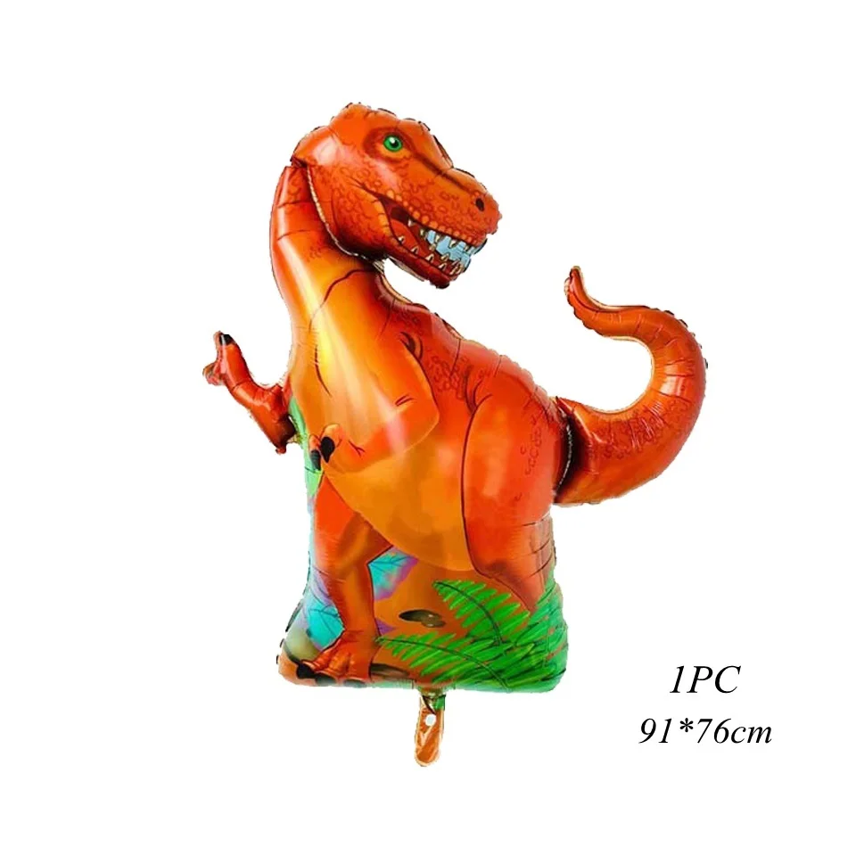 1 комплект с изображением животных из джунглей тема и надписью «Wild One» Happy плакат "с днем рождения" Фольга воздушные цифры подарок для детей Детская Игрушка В ванную День рождения расходные материалы - Цвет: 1pc dinosaur C