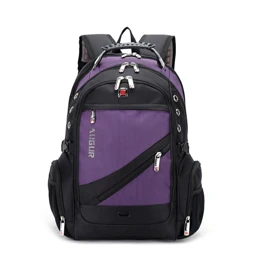 Оксфордский рюкзак Swiss 17 дюймов ноутбук для мужчин и женщин брендовый дорожный рюкзак женский винтажный школьная сумка-рюкзак mochila - Цвет: Фиолетовый