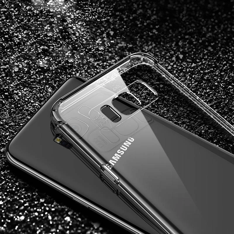 

Shockproof Bumper Transparent Silicone Mirror Phone Case For Samsung A50 A10 A40 Galaxy S10 S9 S10E Clear protection Back Cover