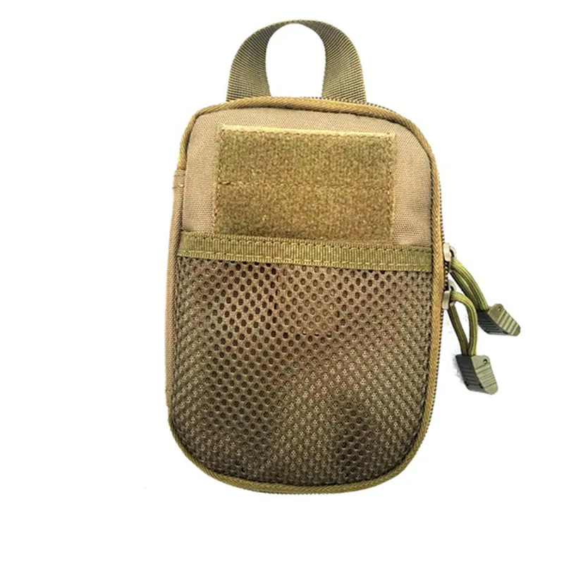 Новое поступление, распродажа, военная поясная сумка, Мужская набедренная сумка, поясная сумка для телефона, нейлоновый чехол-кошелек - Color: Dark Khaki
