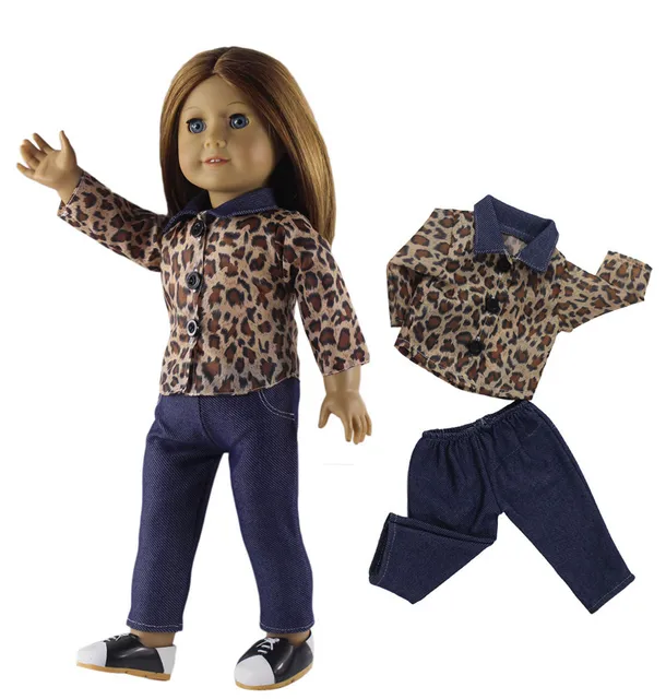 Summer American Girl Doll Clothes Doll Accessories Fashion Leopard