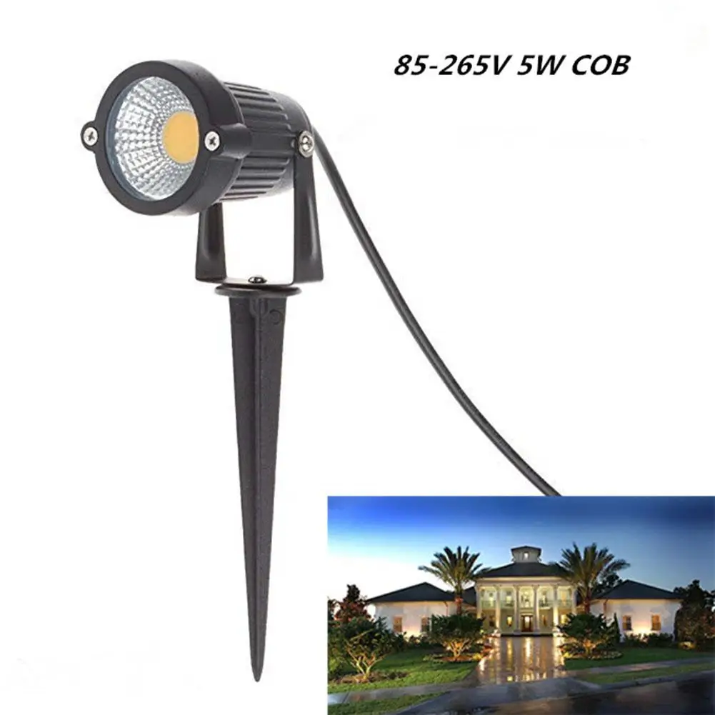COB садовый светильник для лужайки, 85-265 в, уличный светодиодный светильник, 3 Вт, 5 Вт, 7 Вт, 9 Вт, дорожка, пейзаж, водонепроницаемые точечные лампы