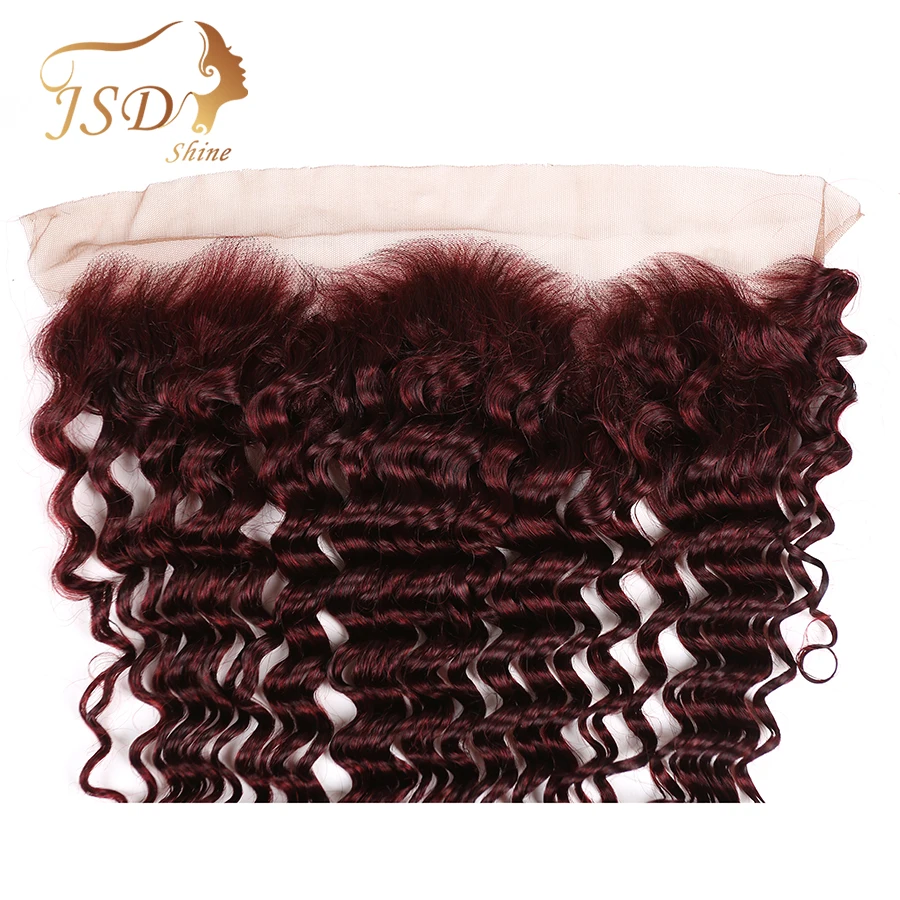 JSDShin 99j Peruvian Deep Wave Lace Frontal Free Part Ear to Ear Human Hair Lace Closure 13x4 Burgundy non remy Hair JSDShin 99j Peruvian Deep Wave Lace Frontal Free Part Ear to Ear Human Hair Lace Closure 13x4 Burgundy non remy Hair