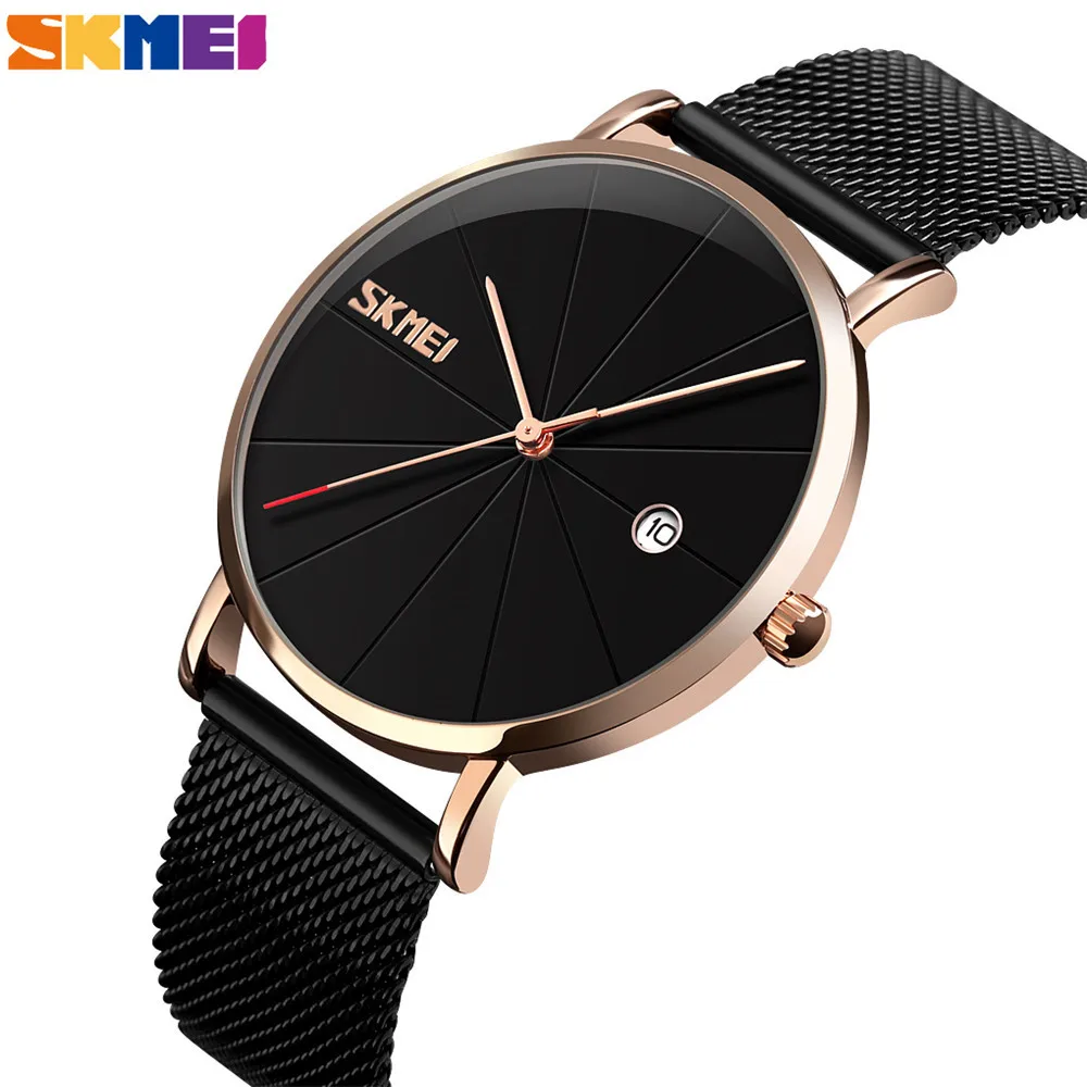 

SKMEI Fashion Men Quartz Watch Sports Wristwatches Big Dial Women Watches Waterproof Men's Watch Clock relogio masculino 9183