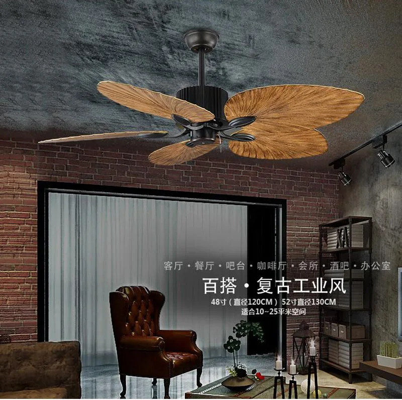 Ретро столовая потолочный вентилятор Европейский стиль потолочные вентиляторы для ресторана Гостиная энергосберегающий вентилятор свет с подсветкой