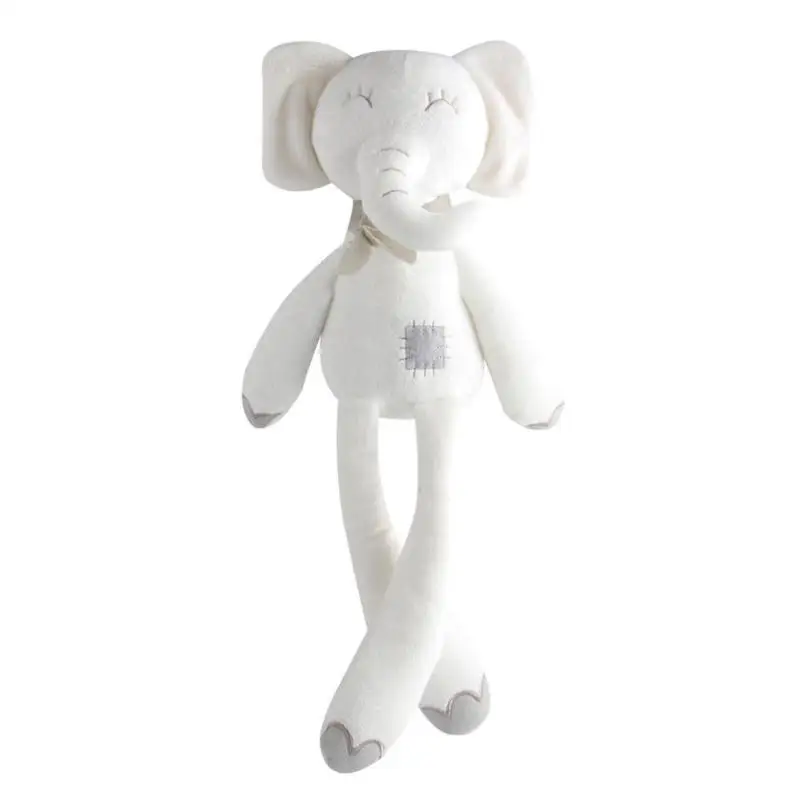 Слон мягкие игрушки плюшевые животные мягкая кукла игрушки Детская кровать Декор Детский подарок - Цвет: Белый