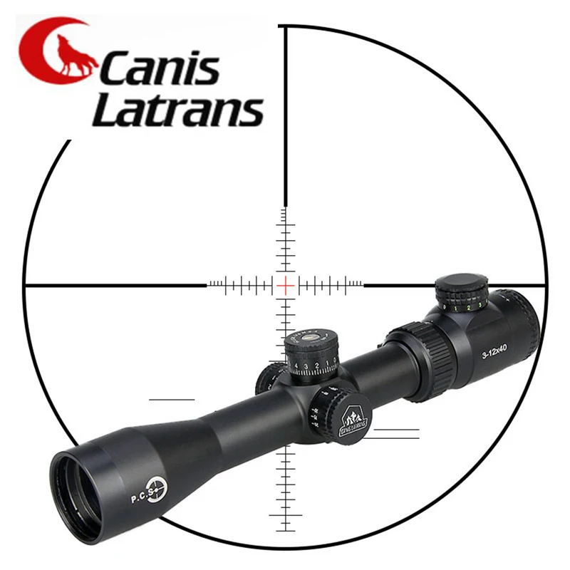 Rifle Scope New CANIS LATRANS CL1 0286 3 12x4 Outdoor Hunting Gun