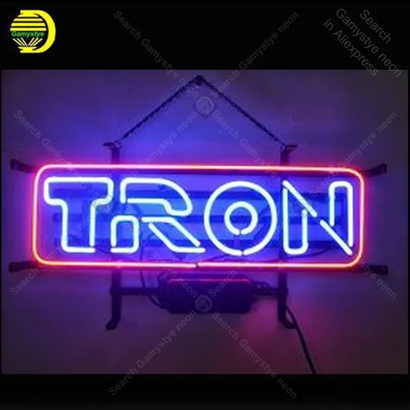 Neon light Signs TRON Game Room Neon Bulbs sign Lamp Handcraft restaurant display C LOGO neon Letrero Neons enseigne lumine