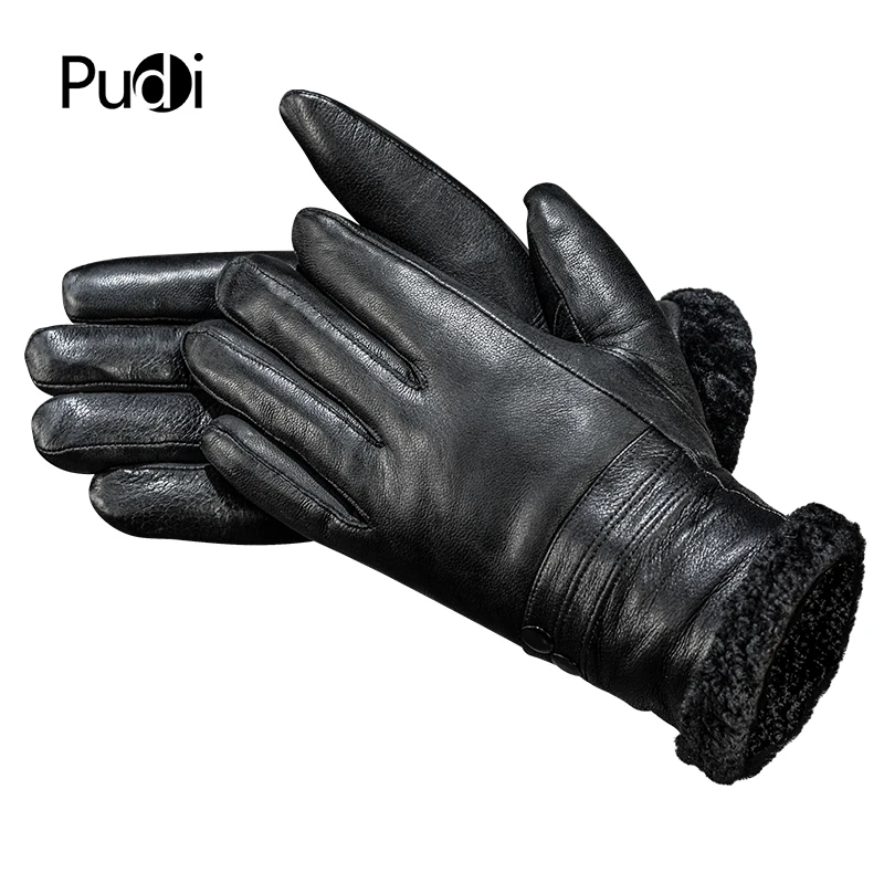 

PUDI GL841 men's genuine leather glove real sheep leather real sheep fur inside winter fashion glove