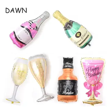 

1pcs Wedding Party Large Size Champagne Wine Bottle Cup Foil Balloon Birthday Party Decoration Supplies Gifts Pink Big Toy