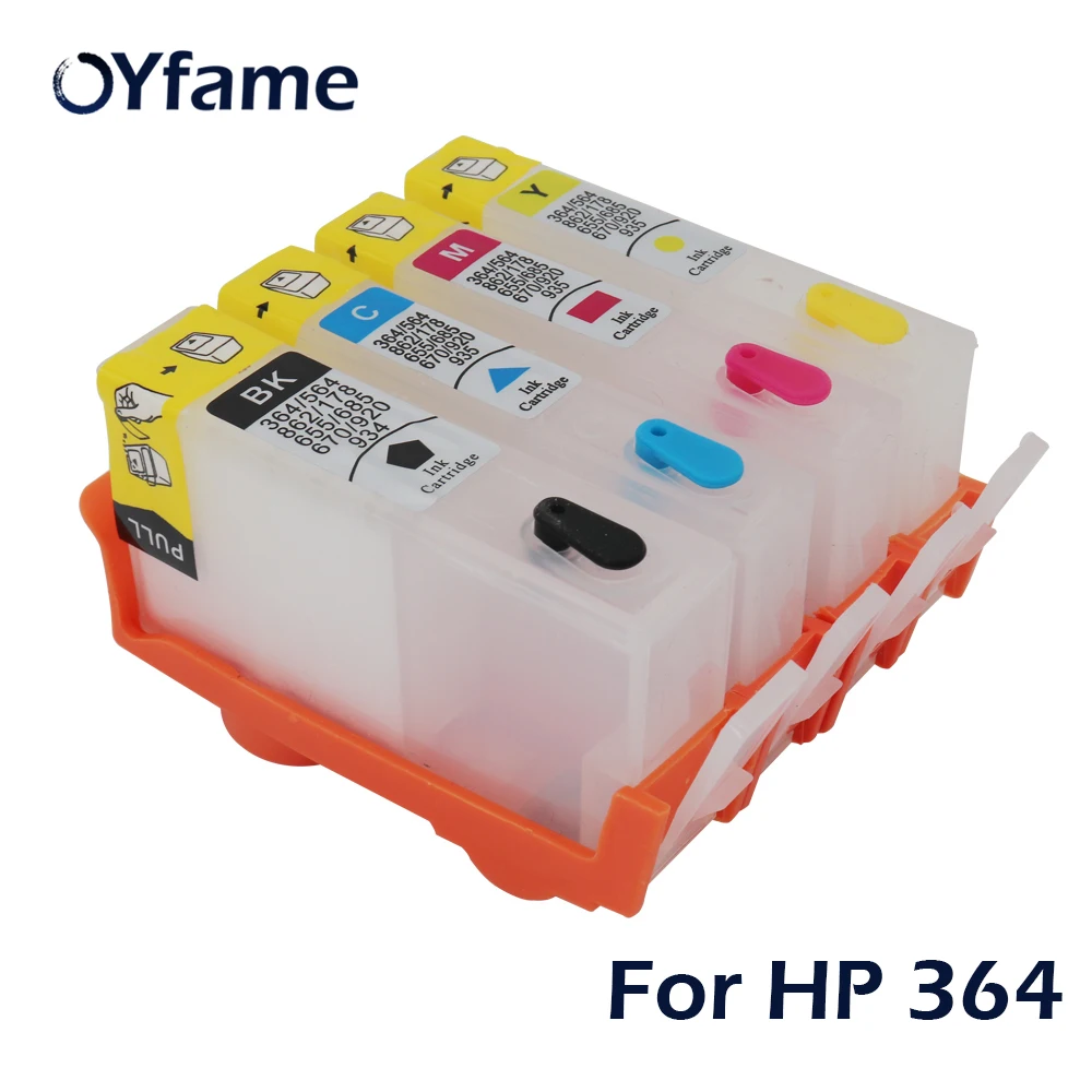Картридж для HP 364 с постоянным чипом OYfame 4 шт. картридж 364XL B109a B110a B110c B110e B209a 7510|ink