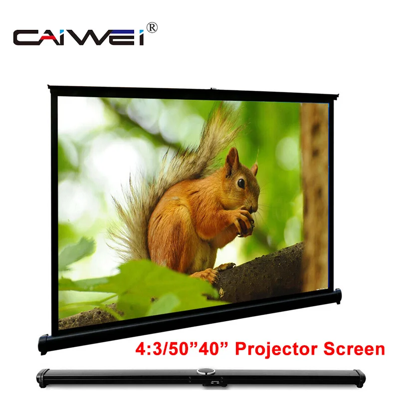

40 50 inch 4:3 Projector Screen Desktop Screen Home Cinema Business School Bar LED DLP Floor Projection Screen