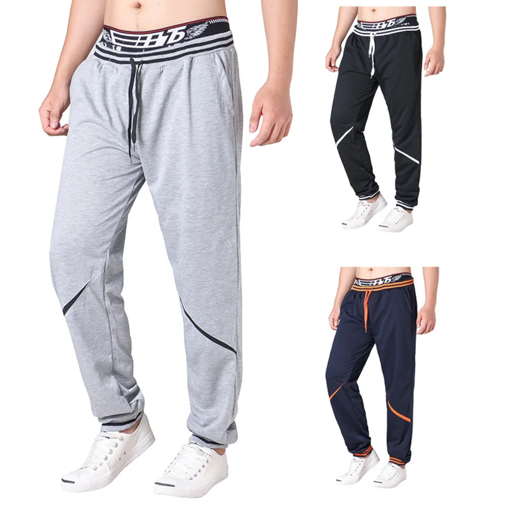 Männer Hip Hop Harem Jogger Hosen Lange Hosen Kordelzug Taille Feste Hosen Jogginghose-MX8