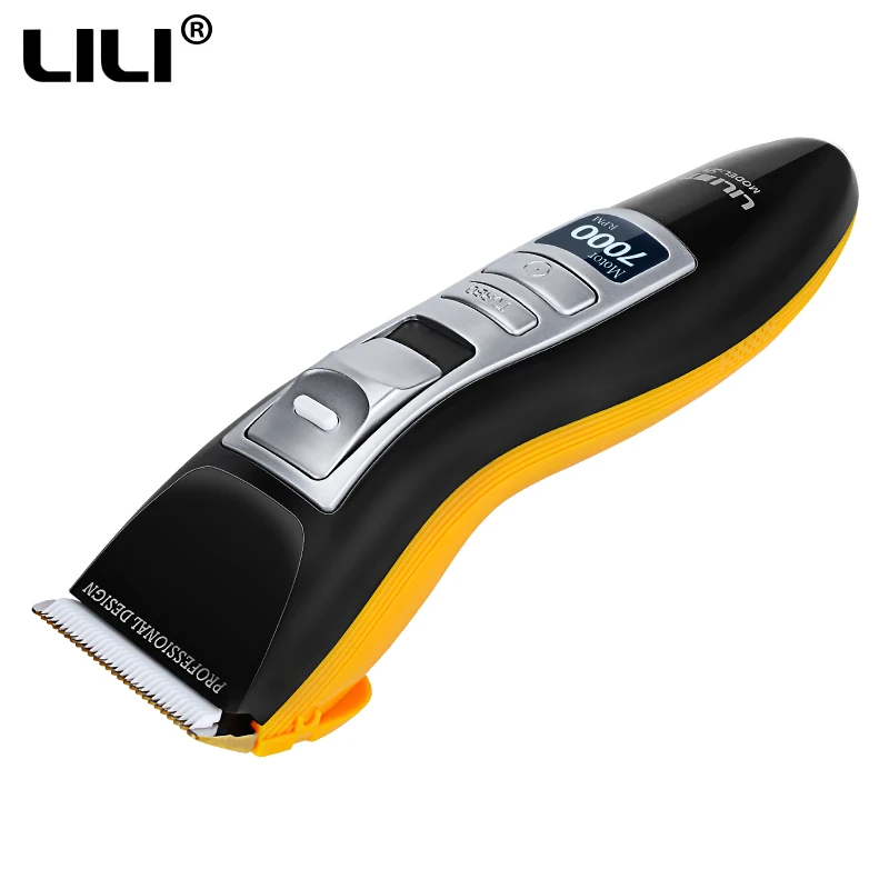 LILI Professional Hair Clipper High Quality Hair Trimmer for barber men Electric Shaver Hair Cutting Machine Smart LCD Display