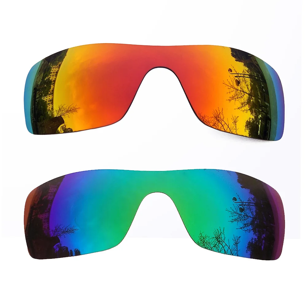 PAZZERBY Сменные линзы для-Batwolf Солнцезащитные очки-несколько вариантов антибликовые - Цвет линз: Orange Red-Green