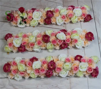 

SPR WHITE 10pcs/lot wedding small road lead flower wall stage backdrop decorative wholesale artificial flower table centerpiece