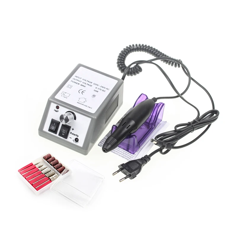 

Electric Nail Drill Manicure Set File Grey Nail Pen Machine Set Kit With EU Plug Free Shipping 100-240V