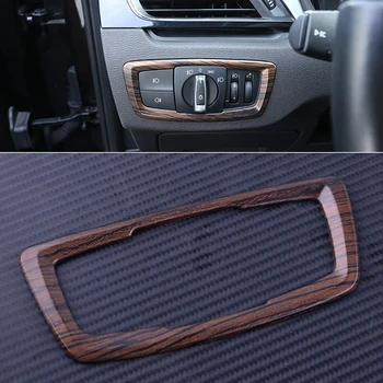 

1Pc ABS Wooden Pattern Interior Headlight Switch Button Cover Trim Frame fit for BMW X1 F48 2016 2017 2018 2019