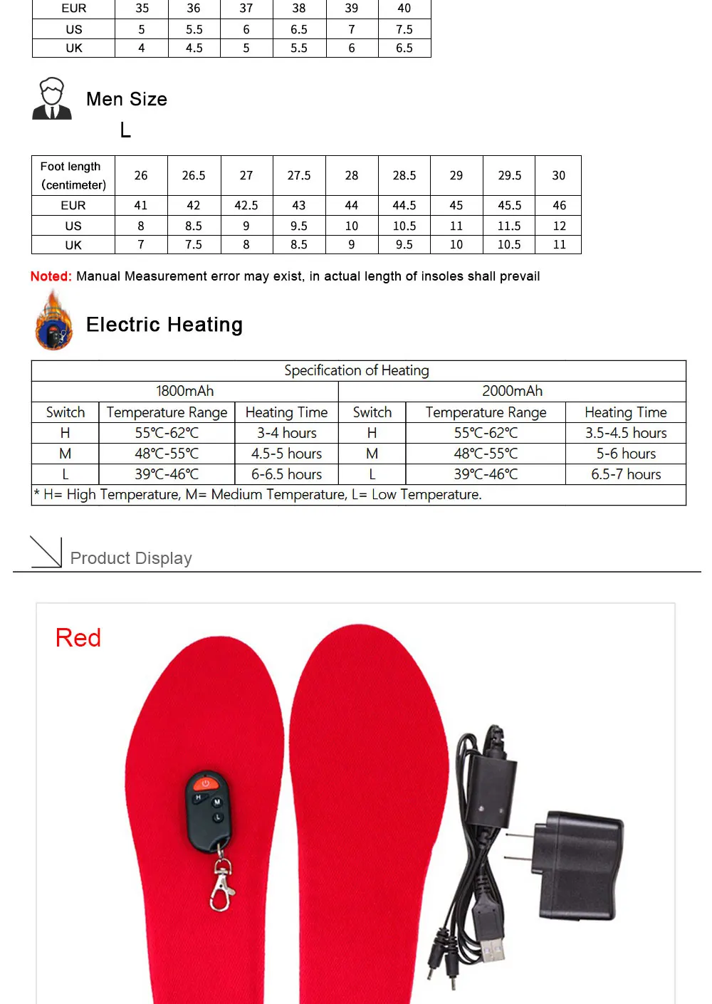 Wireless Controll Electric Heated Insoles_04
