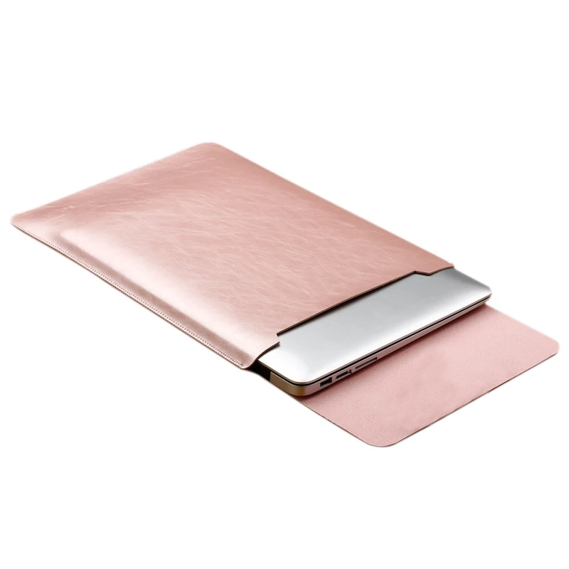 PU Leather Sleeve Case for Macbook 11.6 Inch Laptop Cases Pinkin