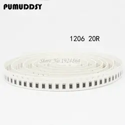 100 шт. 1206 SMD резистор 20 ом Резистор Чип 0,25 Вт 1/4 Вт 20R