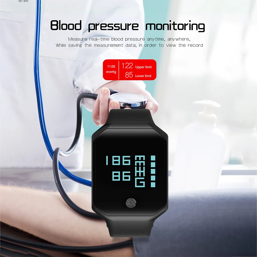 Roadtec Smart Watch часы с Android/IOS сердечный ритм сердца монитор SmartWatch/браслет Band измерять
