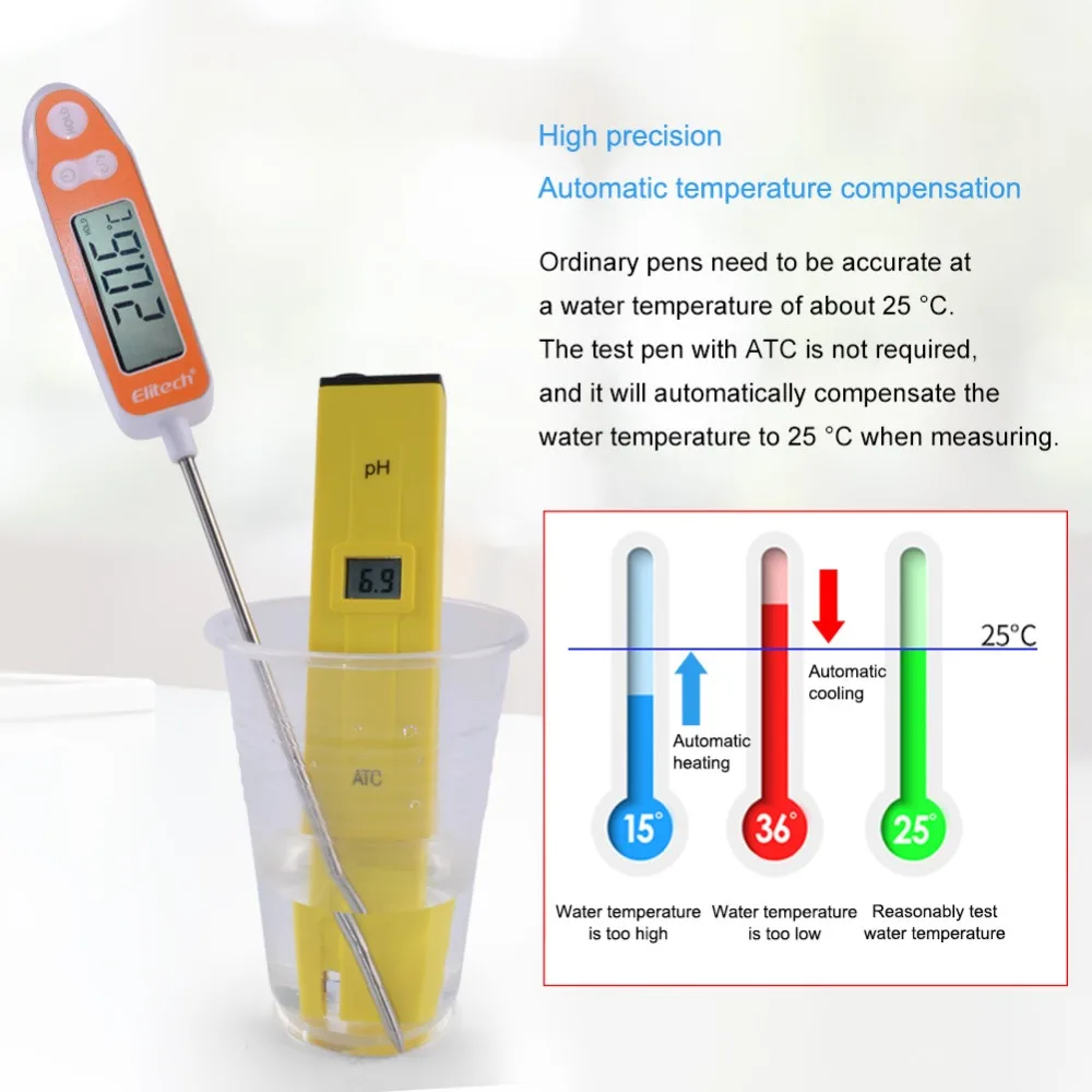 10 adet/grup en iyi fiyat cep kalem su PH metre dijital test cihazı PH-009  IA 0.0-14.0pH için akvaryum havuz suyu laboratuvar - AliExpress