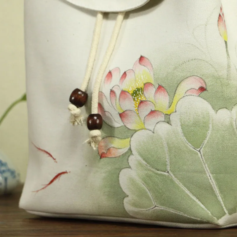 Характеристики китайского ветра, ручная роспись, сумка через плечо, художественная и художественная женская сумка через плечо, Модный женский рюкзак, Новинка