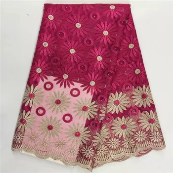 

Latest Popular Designs Teal Green Fabric 5 Yards African Lace Fabric High Quality indian silk George lace fabric (16