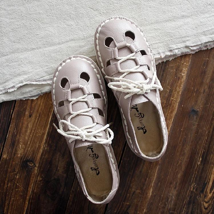 HUIFENGAZURRCS-Free shipping,2018 summer literary and artistic Fltas shoes, homemade cowhide thick bottom women shoes,3 colors HUIFENGAZURRCS-Free shipping,2018 summer literary and artistic Fltas shoes, homemade cowhide thick bottom women shoes,3 colors