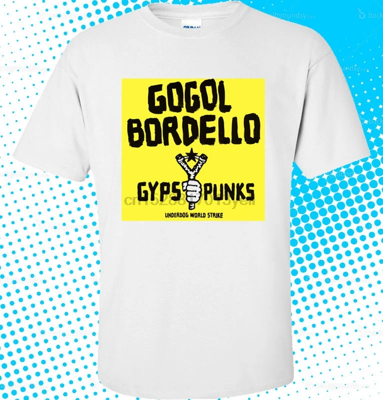2018 уличный с короткими рукавами футболки новая Gogol Bordello Цыганская мужская белая