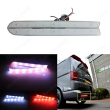For VW T5 LED Rear Bumper Reflector Turn Signal Light Clear Lens Caravelle Multivan (Fits: VW 2012) (CA332)