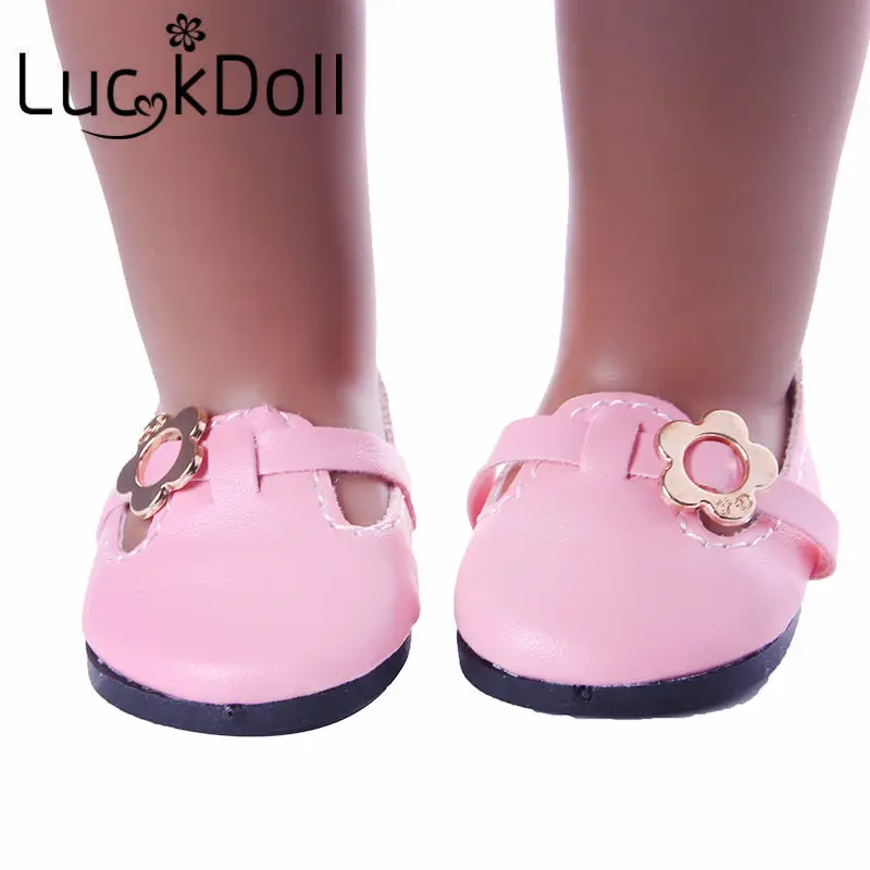 LUCKDOLL/однотонная Симпатичная модная обувь, 18 дюймов, американские и 43 см, Детские аксессуары для кукол, игрушки для девочек, поколение, подарок