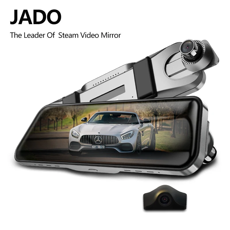 

JADO D820s X1 Car Dvr Stream RearView Mirror dash Camera avtoregistrator 10 IPS Touch Screen Full HD 1080P Car Recorder dash cam