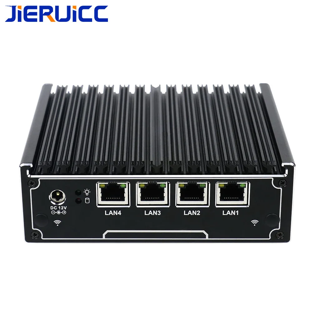 

4 INTEL 82583V 1000M LAN FANLESS MINI PC With 1*COM RJ45 Port,1HD,1*USB3.0 4lan firewall mini pc/vpn router JIERUICC JC4L