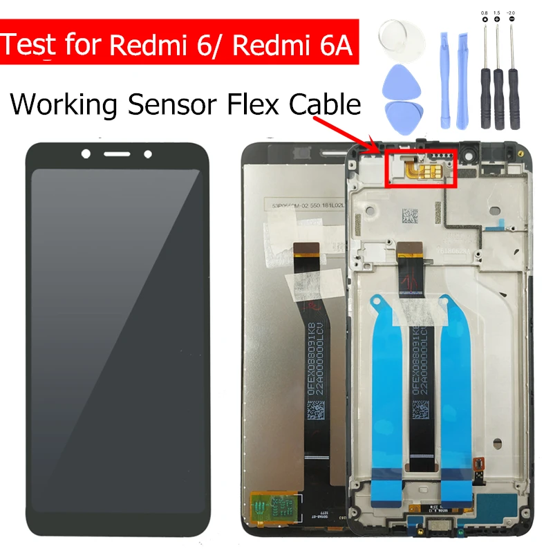 

Test LCD for Xiaomi Redmi 6A LCD Display Touch Screen with Frame LCD Digitizer Redmi 6 Display Assembly Repair Parts
