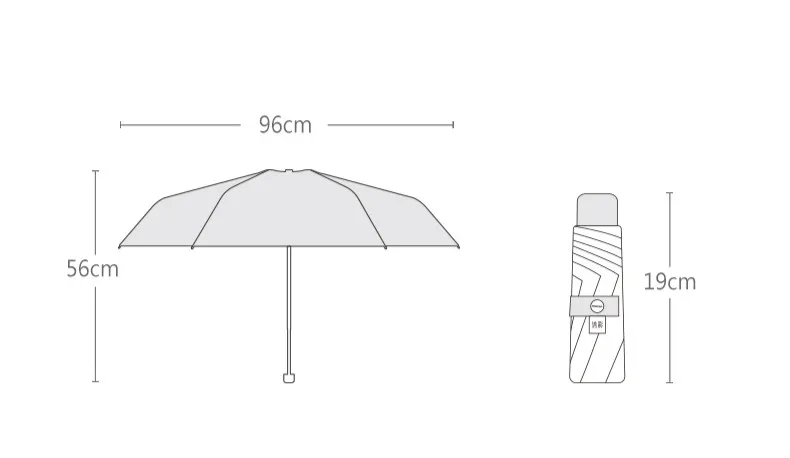 Маленький модный складной мини карманный зонтик от дождя женский подарок девочкам анти-УФ водонепроницаемый портативный дорожный зонтик от солнца RG024