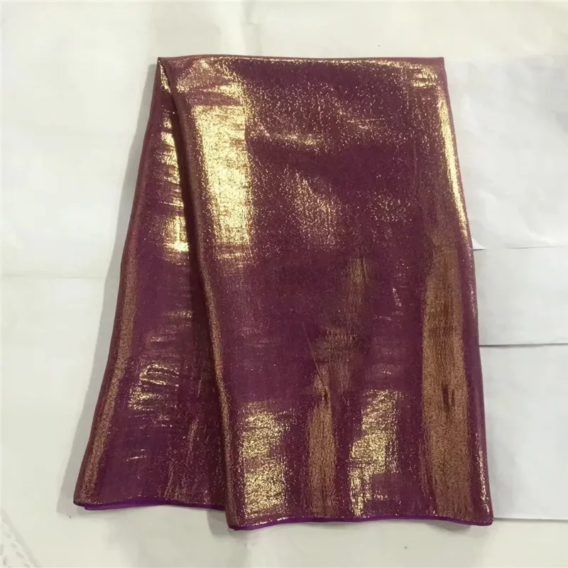 Высококачественная шелковая ткань для женского платья с вышивкой Джордж шелковая ткань Африканская металлическая шелковая ткань 114 см/8 мм 5 ярдов LXE092415