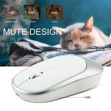 CHYI Беспроводная перезаряжаемая мышь 2,4 ГГц эргономичная Usb оптическая Бесшумная компьютерная мышь 3d Бесшумная офисная ПК мышь для ноутбука Macbook