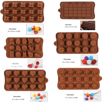 

1pc 3D Silicone Round Shape Chocolate Molds Bakeware Heart Cake baking Tools Non-stick cake mold Jelly Candy Mould