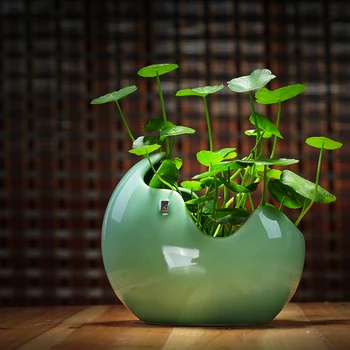 

2018 New Flower Pot Ceramic Ball Vase Terrarium Wall Fish Tank Aquarium Container Homw Decor