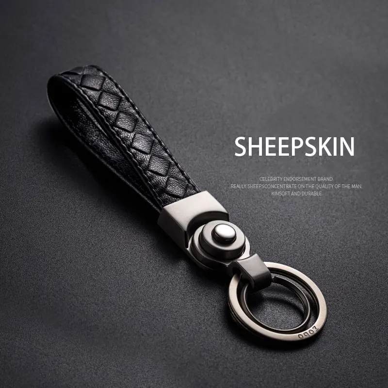 

High Grade Zinc Alloy Key Chain Car Key Ring Holder Leather Keychain For Kia BMW Toyota Mercedes Ford Honda Audi Car Accessories